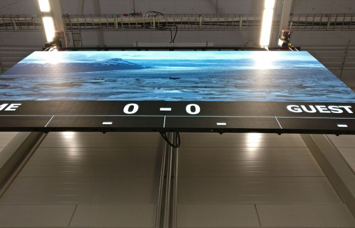 DT-SPORT VIDEO PRO LED-screen tulostaulujärjestelmä Saimaa Stadiumissa