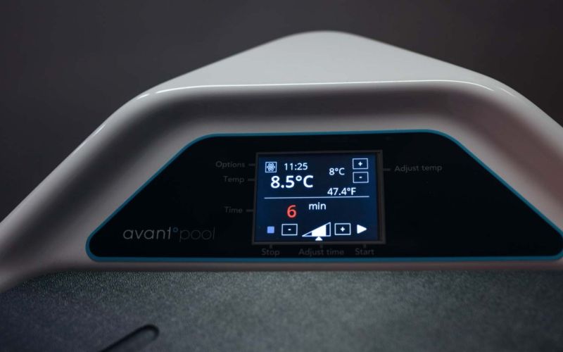 Avantopoolin kylmäaltaan digitaalinen näyttö
