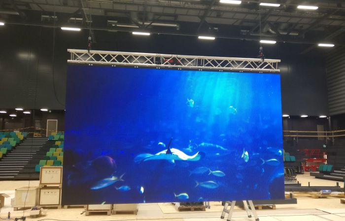 DT-SPORT VIDEO PRO LED-screen screen and scoreboard system in Turku Kupittaa sports hall