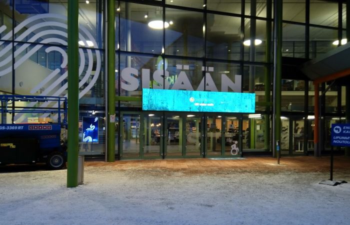DT-SPORT VIDEO PRO LED-mainosnäyttö 6m² Saimaa Stadiumilla